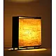 brass and wood table lamp