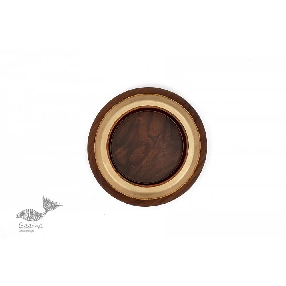 handmade rosewood bowl with gold rim in large and small sizes