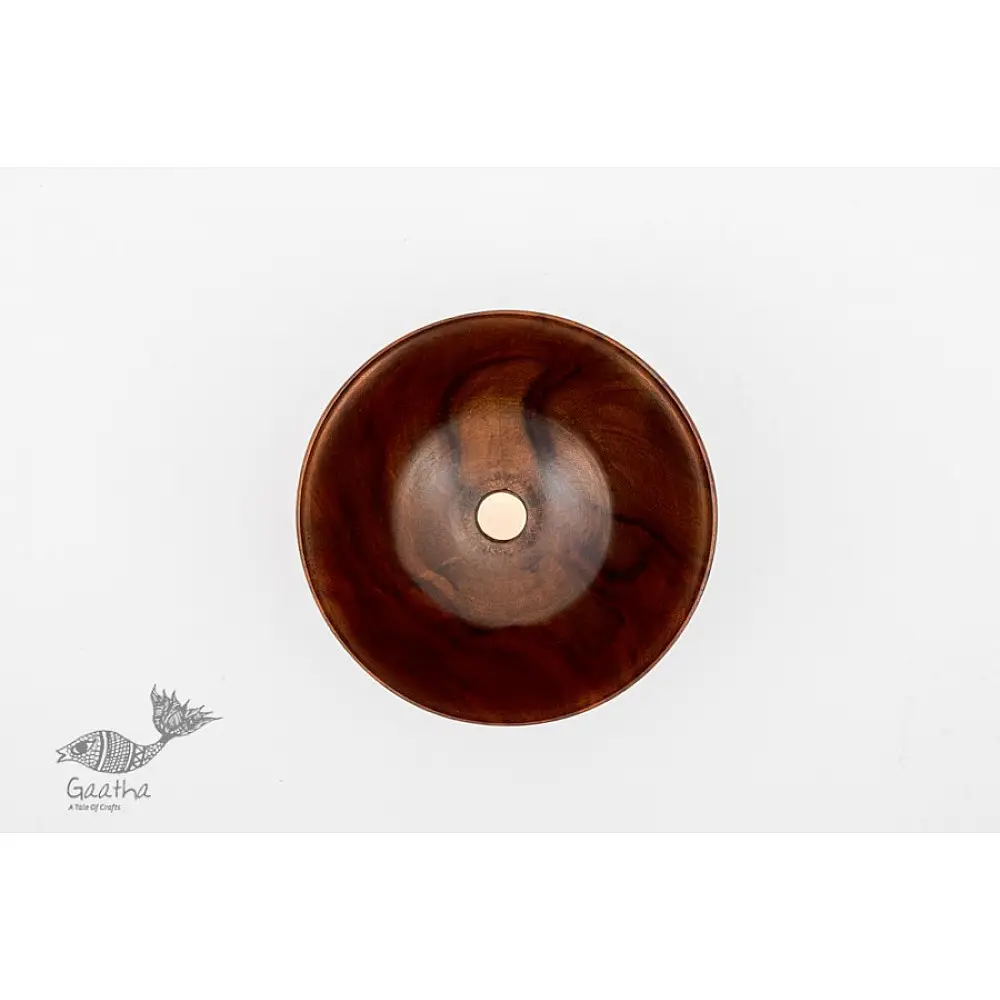 handmade rosewood bowl with gold rim in large and small sizes