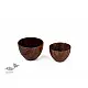 handmade wooden oval bowl in large and small sizes with natural wood finish