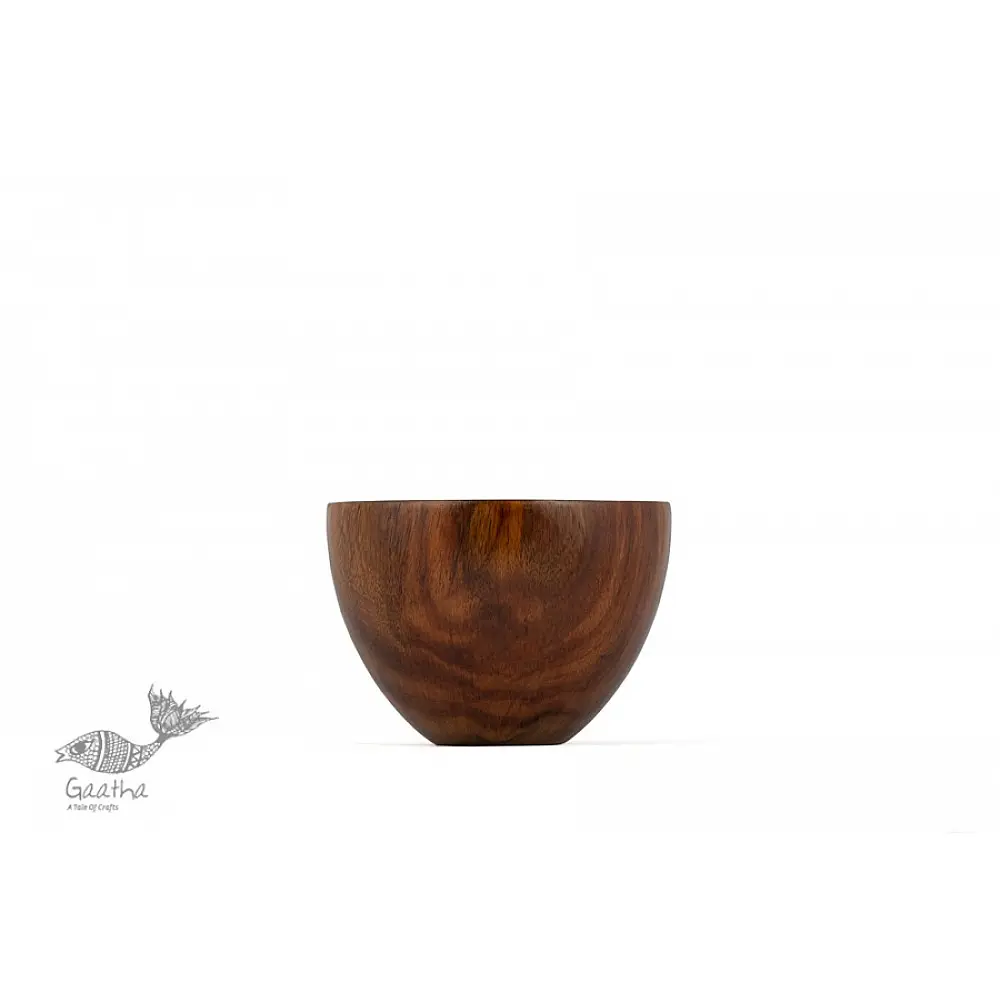 handmade wooden oval bowl in large and small sizes with natural wood finish