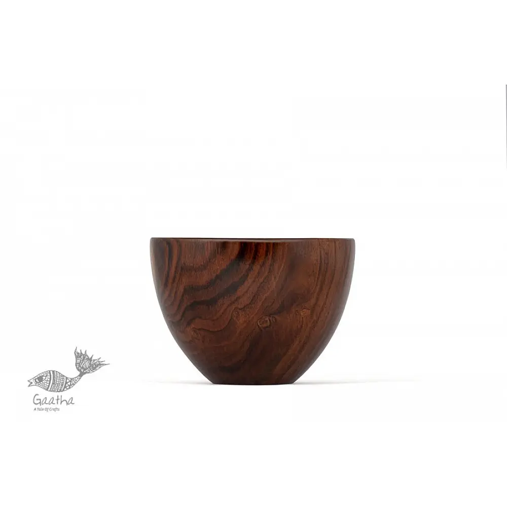 handmade wooden oval bowl in large and small sizes with natural wood finish