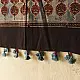 Multi-coloured Ajrakh block print dupatta with rich earthy tones