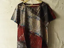 Natural Dyed ~ Ajrakh Cotton Top