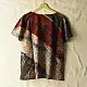 indigo blue madder red ajrakh cotton top diagonal geometric grid patchwork block print hand block printed boxy fit artisanal blouse women sustainable fashion natural dyed