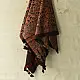 Ajrakh hand block printed pure cotton dupatta with geometric motifs