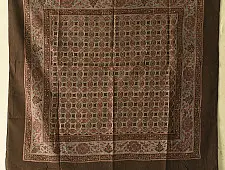 Neelanjana . नीलांजना ~ Square Ajrakh Cotton Scarf - B