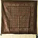 indigo blue ajrakh cotton square scarf red cream geometric star jaal block print hand block printed natural dyed scarf tassels