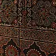 indigo blue madder red ajrakh cotton stole hand block printed floral mandala body ornate medallion mihrab border traditional artisanal scarf sustainable fashion natural dyed