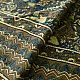moss green mustard gold ajrakh modal silk saree hand block printed floral sprig body traditional geometric borders ethnic wear sustainable luxury natural dyed with tassels