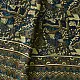 moss green mustard gold ajrakh modal silk saree hand block printed floral sprig body traditional geometric borders ethnic wear sustainable luxury natural dyed with tassels