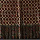 red beige ajrakh silk square scarf jali lattice pattern hand block printed black indigo accents natural dyed scarf