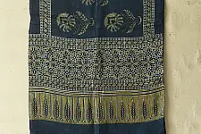 Anagi | Natural Dyed Ajrakh - Modal Silk Stole - Blue