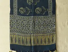 Anagi | Natural Dyed Ajrakh - Modal Silk Stole - Blue