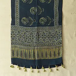 Anagi | Natural Dyed Ajrakh - Modal Silk Stole - Blue