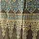 mulberry silk ajrakh dupatta chocolate brown indigo blue interlocking geometric floral jaal block print sawtooth minaret border hand block printed natural dyed silk dupatta