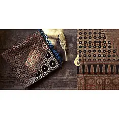 Nirupama ☙ Ajrakh Chanderi Dupatta ☙ 1