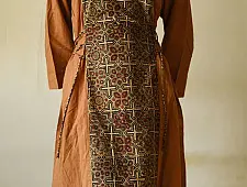 Flower in the Pond ~ Ajrakh Hand Block Print Cotton Dress