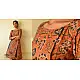 shop Ajrakh hand Block Printed Cotton brown Dress