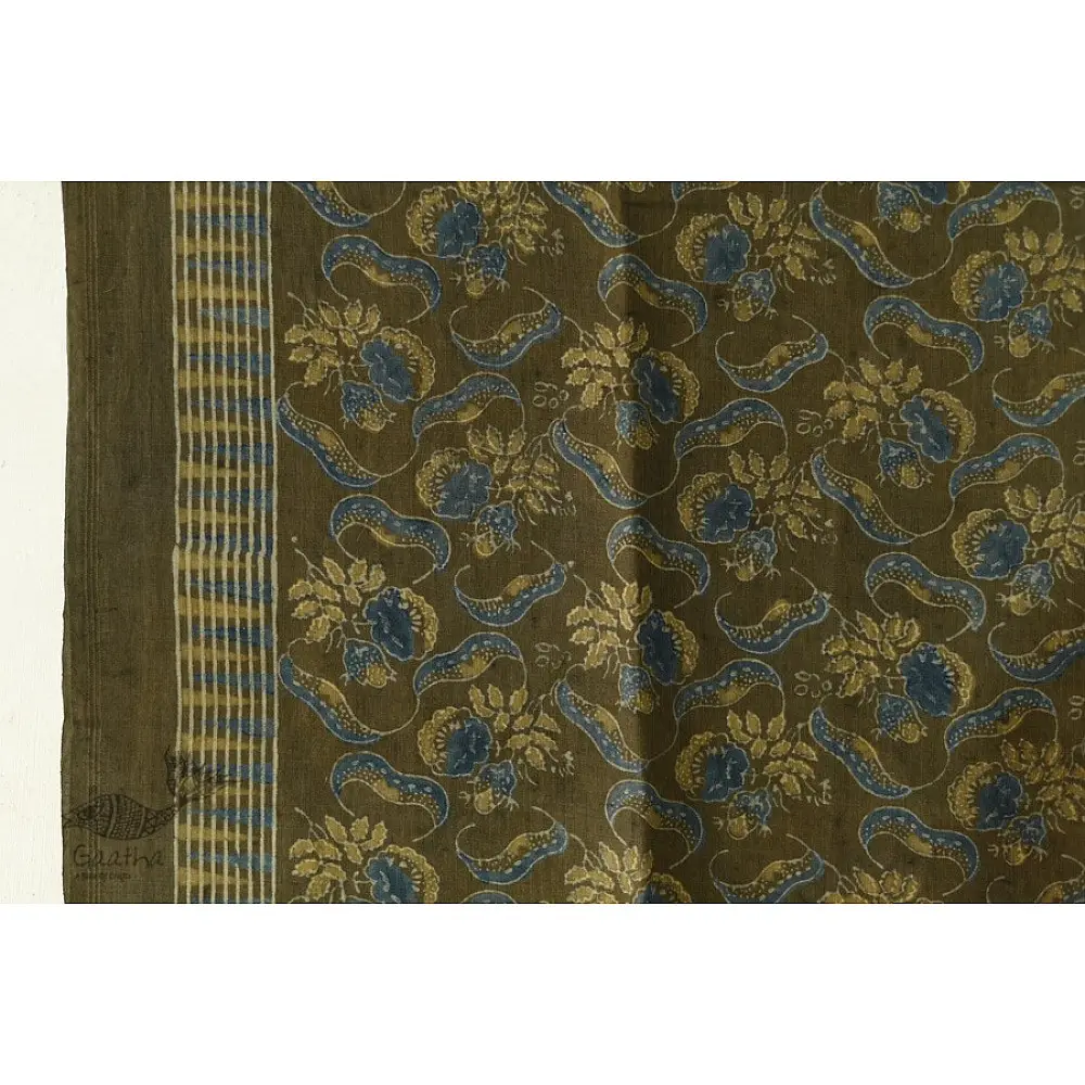 shop Ajrakh Block Print ~ Handloom Linen dupatta