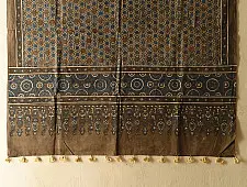 Sakhi . सखी ⁂ Ajrakh Block Printed Pure Cotton Dupatta  (04)