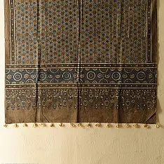Sakhi . सखी ⁂ Ajrakh Block Printed Pure Cotton Dupatta  (04)