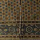 Brown and Indigo dual-toned Ajrakh dupatta with bold ethnic motifs