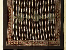 Neelanjana . नीलांजना ~ Square Ajrakh Cotton Black Scarf