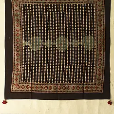 Neelanjana . नीलांजना ~ Square Ajrakh Cotton Black Scarf