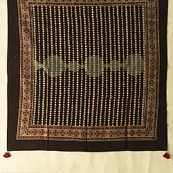 Neelanjana . नीलांजना ~ Square Ajrakh Cotton Black Scarf