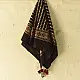 black ajrakh silk square scarf dot buti pattern hand block printed natural dyed scarf tassels