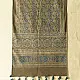 moss green teal blue ajrakh cotton stole hand block printed floral vine jaal body ornate circular medallion border traditional artisanal scarf sustainable fashion natural dyed with tassels