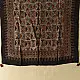 blue red black ajrakh silk square scarf triangular geometric pattern intricate hand block printed natural dyed scarf