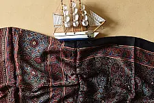 Anagi | Ajrakh Modal Silk Stole With Natural Dyed