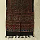 black madder red indigo blue ajrakh modal silk dupatta hand block printed floral mandala jaal body ornate paisley kalka pallu traditional mihrab arched detail wedding festive wear sustainable luxury natural dyed with tassels