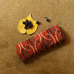 Charu . चारु | Ajrakh Block Print - Mul Cotton Red Saree