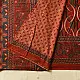 Online  Ajrakh Block Print - Mul Cotton Saree