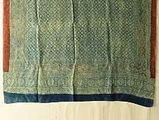 Ajrakh Mulberry Silk Dupatta | Natural dyed - B