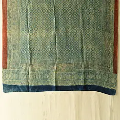 Ajrakh Mulberry Silk Dupatta | Natural dyed - B