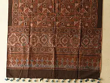 Sakhi . सखी ⁂ Ajrakh Block Printed Pure Cotton Dupatta  (06)