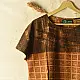mustard gold earthy brown moss green charcoal ajrakh cotton top horizontal geometric grid block print hand block printed boxy fit artisanal blouse women sustainable fashion natural dyed