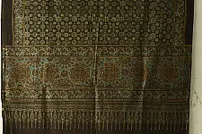 Sakhi . सखी ⁂ Ajrakh Block Printed Pure Cotton Dupatta (03)