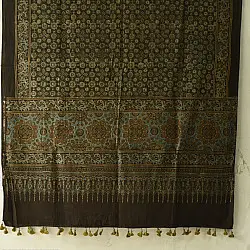 Sakhi . सखी ⁂ Ajrakh Block Printed Pure Cotton Dupatta (03)