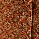 Hand block printed Ajrakh cotton square scarf brown natural dye geometric pattern
