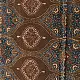 chocolate brown indigo blue madder red ajrakh cotton stole hand block printed floral medallion body ornate petal motif border traditional mihrab arched detail artisanal scarf sustainable fashion natural dyed with tassels