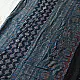 deep indigo blue madder red ajrakh modal silk saree hand block printed geometric buti body bundi medley polka dot pallu traditional ethnic wear sustainable luxury natural dyed with tassels