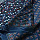 deep indigo blue madder red ajrakh modal silk saree hand block printed geometric buti body bundi medley polka dot pallu traditional ethnic wear sustainable luxury natural dyed with tassels