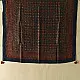 indigo ajrakh silk square scarf jali lattice pattern red filled motifs hand block printed natural dyed scarf