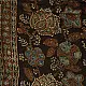 chocolate brown indigo teal ajrakh modal silk dupatta hand block printed floral buta body ornate circular mandala pallu traditional mihrab arched detail wedding festive wear sustainable luxury natural dyed with tassels