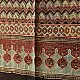 mulberry silk ajrakh dupatta horizontal floral stripe block print minaret teardrop border madder red indigo hand block printed natural dyed silk dupatta